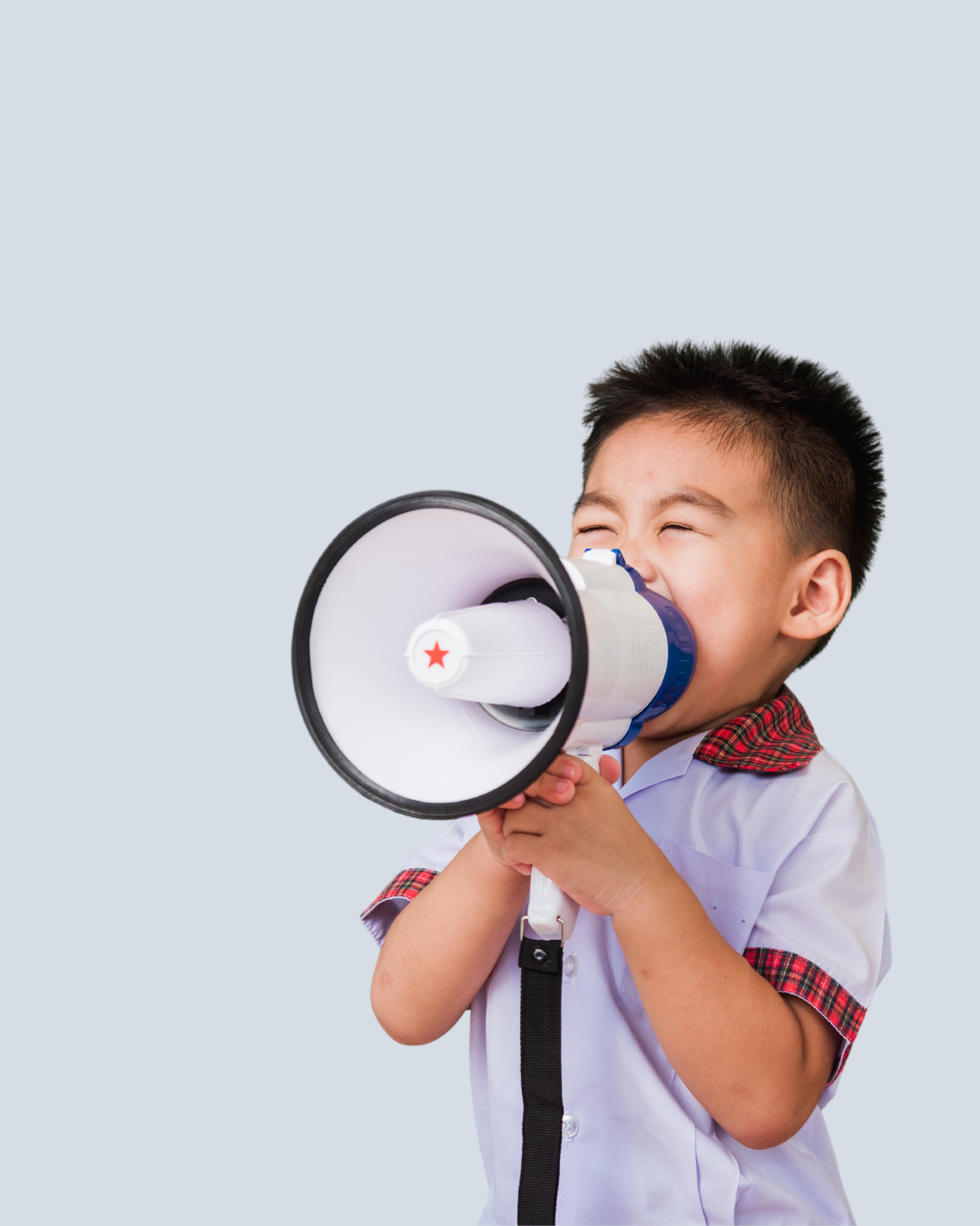 Child confidently speaking English