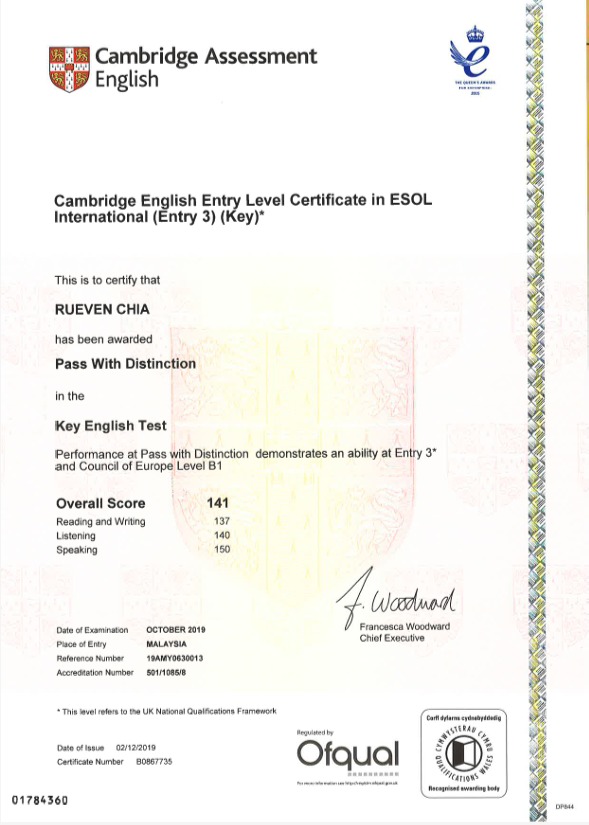 A2 Key Certificate