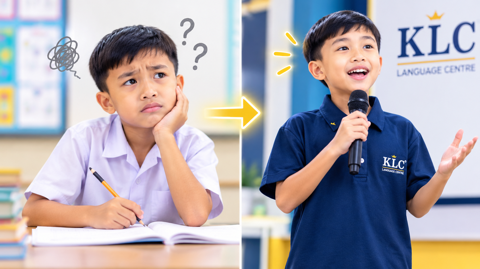 Pelajar KLC Language Centre belajar dengan penuh keyakinan