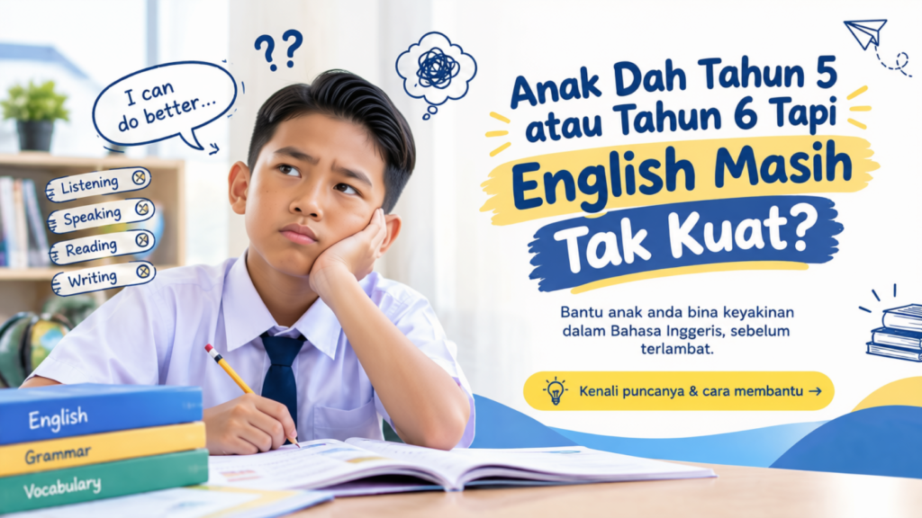 ANAK DAH TAHUN 5 ATAU TAHUN 6, TAPI ENGLISH MASIH TAK KUAT?