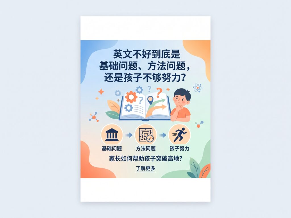 英文不好到底是基础问题、方法问题，还是孩子不够努力？