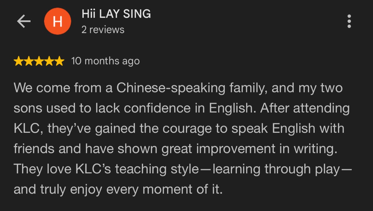KLC家长好评7